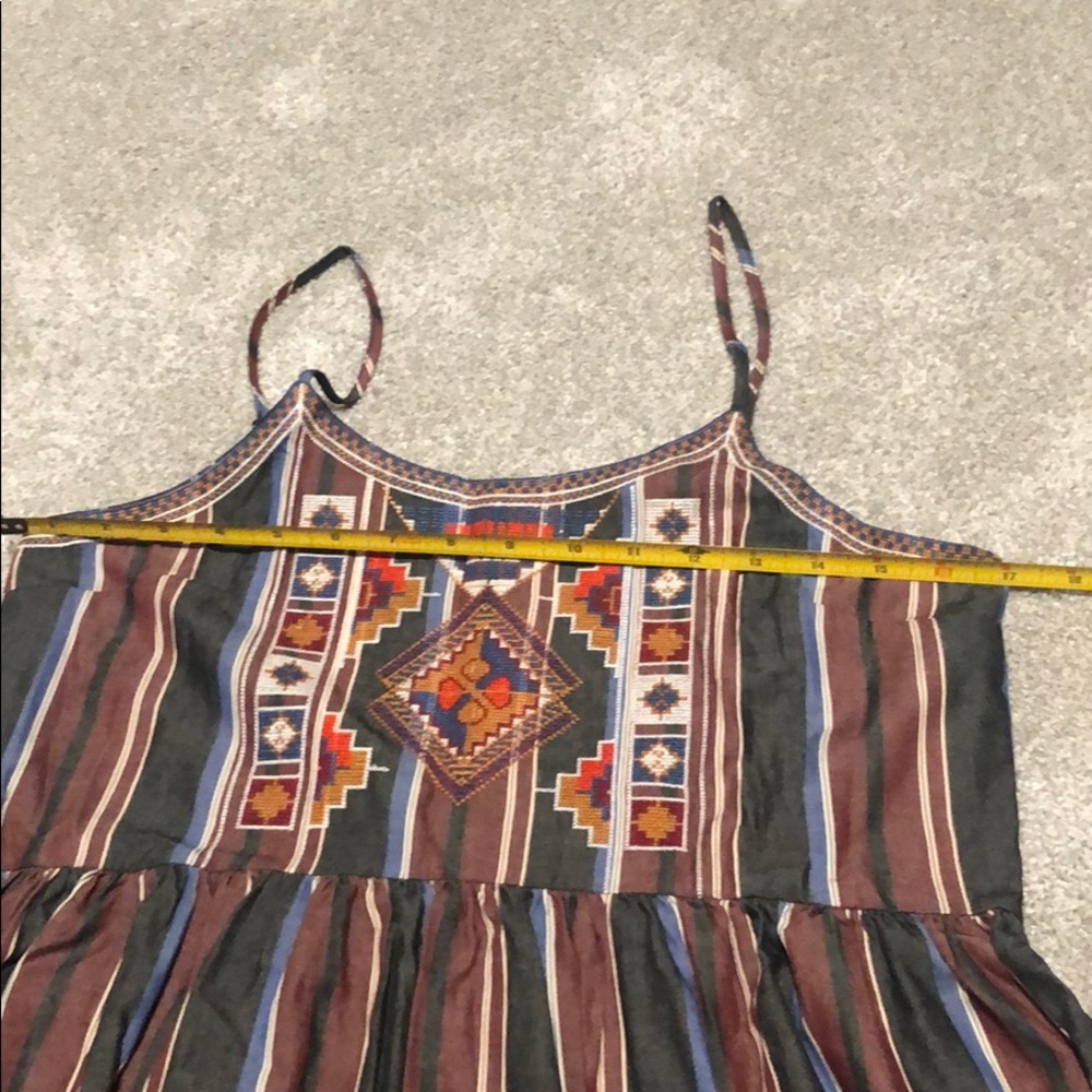 Madewell Embroidered Babydoll Cami Dress in Stripe - Picture 8 of 8